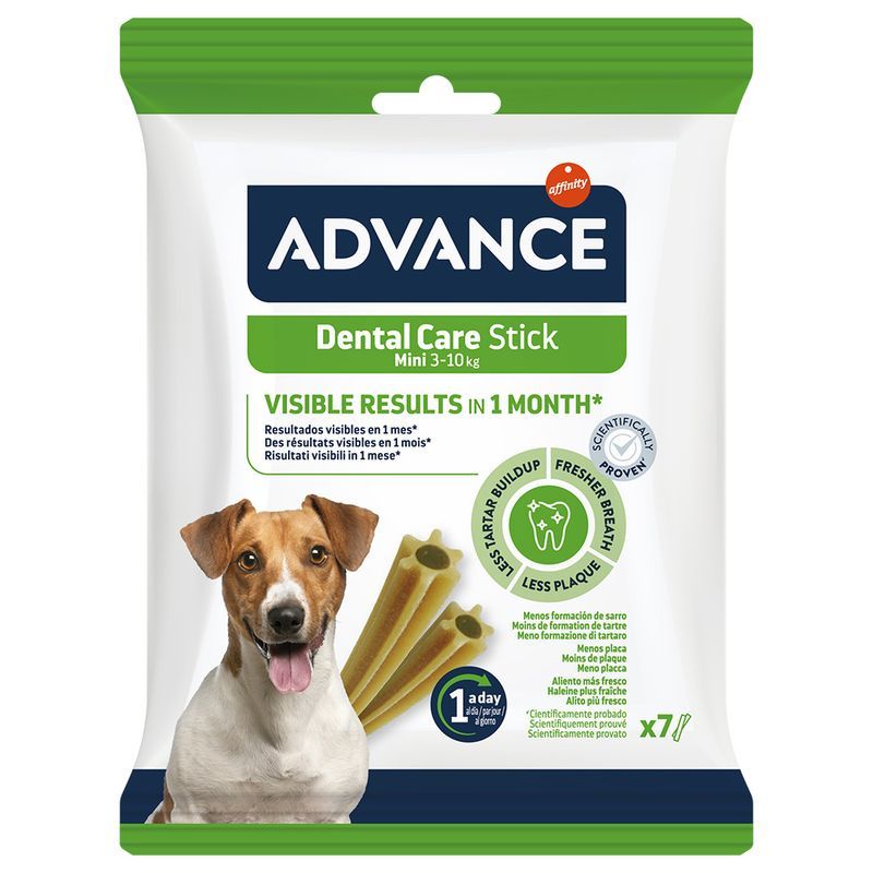 2x28pz Advance Dental Mini Stick per cani (720g) 2x28pz Advance Dental Mini Stick per cani (720g)